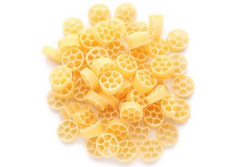 pasta resembling wheels with spokes